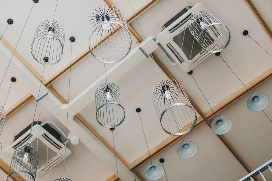Modern HVAC system installation